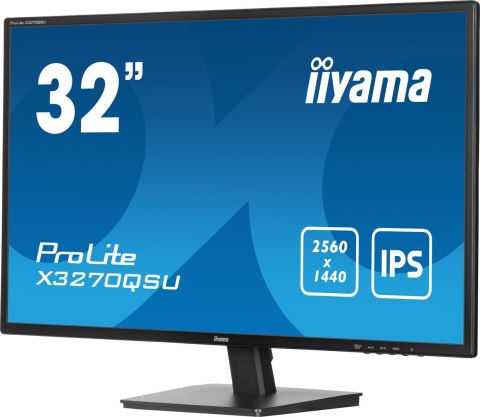 Iiyama ProLite X3270QSU-B1 monitor komputerowy 81,3 cm (32") 2560 x 1440 px Wide Quad HD LED Czarny