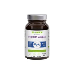BIOWEN Cytrynian magnezu 825 mg z witaminą B6 (P-5-P) - 100 kapsułek