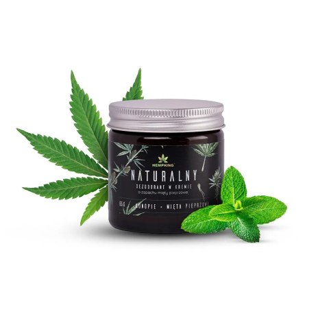 HEMPKING Naturalny dezodorant w kremie z CBD i miętą pieprzową 65g