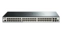 D-Link DGS-1510-52X łącza sieciowe Zarządzany L3 Gigabit Ethernet (10/100/1000) 1U Czarny