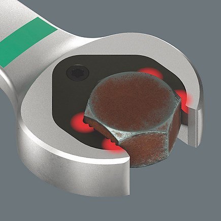 Klucz płasko-oczkowy z grzechotką Joker długi 17*304,5 mm