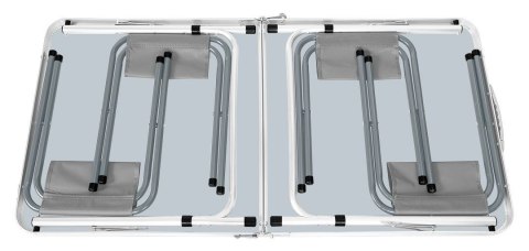 Zestaw biwakowy stół i 4 krzesła, składany w walizkę