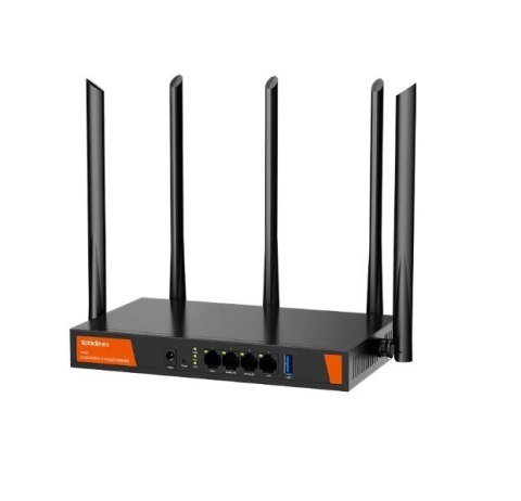 Tenda W30E AX3000 router bezprzewodowy Gigabit Ethernet Dual-band (2.4 GHz/5 GHz) Czarny