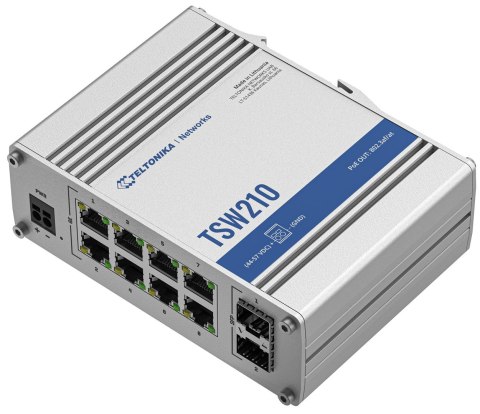 Teltonika TSW210 Nie zarządzany Gigabit Ethernet (10/100/1000) Aluminium