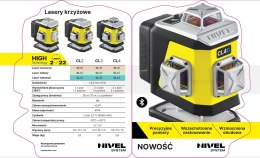 Laser krzyżowy NIVEL SYSTEM CL4R 4x360 wiązka czerwona
