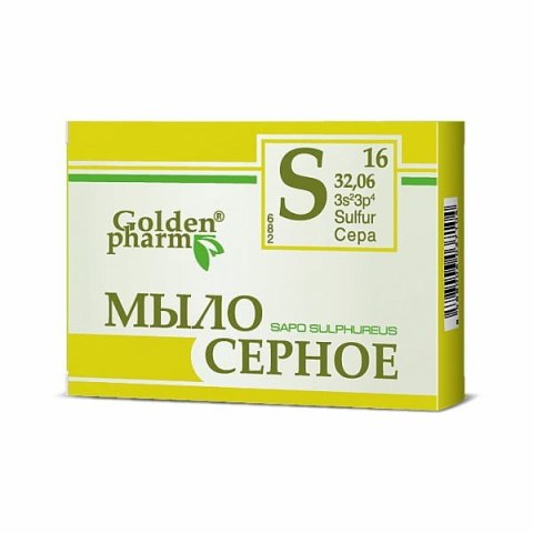 GOLDEN PHARM Mydło siarkowe w kostce 70g (Ukraina)
