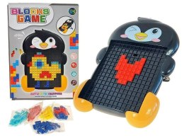 Układanka z klocków wtykanka pingwin