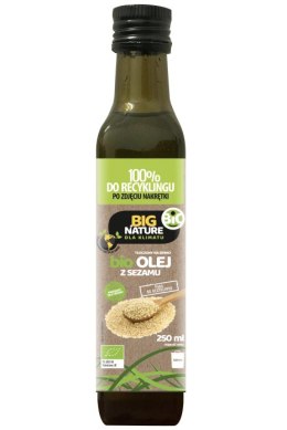 BIG NATURE Olej sezamowy tłoczony na zimno BIO 250ml