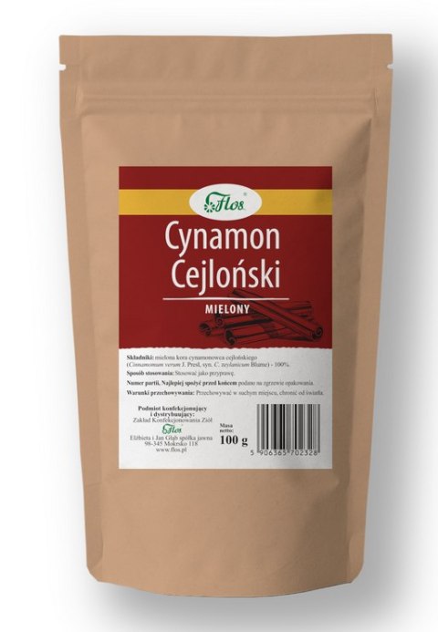 Cynamon cejloński mielony 100g FLOS