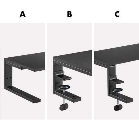 ERGO OFFICE PODSTAWKA POD LAPTOP / MONITOR, MAX. OBCIĄŻENIE 20KG, DLA PRZEKĄT. 13-32", CZARNA ER-303 B