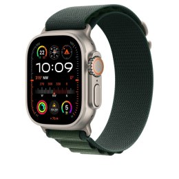 Apple Watch Alpine Loop Armband dla Watch Ultra 49mm Dunkelgrün / Titan natur (S)