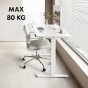 ERGO OFFICE BIURKO ELEKTRYCZNE REGULACJA MAX WYS. 1160MM, MAX - 80 KG, BEZ BLATU DO PRACY STOJĄCO SIEDZĄCEJ, BIAŁE ER-400 W