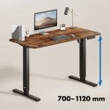 ERGO OFFICE BIURKO ELEKTRYCZNE REGULACJA MAX WYS. 1160MM, MAX - 80 KG, BEZ BLATU DO PRACY STOJĄCO SIEDZĄCEJ, CZARNE ER-400 B