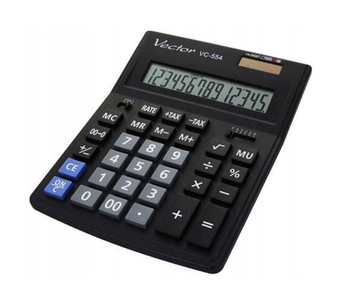 Vector Kalkulator biurowy KAV VC-554x, 14-cyfrowy, 153x199mm, czarny