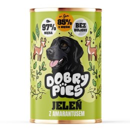 DOBRY PIES Jeleń z amarantusem mokra karma dla psa 400g