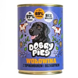 DOBRY PIES Wołowina z topinamburem i rozmarynem mokra karma dla psa 400g
