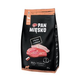 Pan Mięsko Cielęcina z indykiem sucha karma dla psa chrupki M 20kg