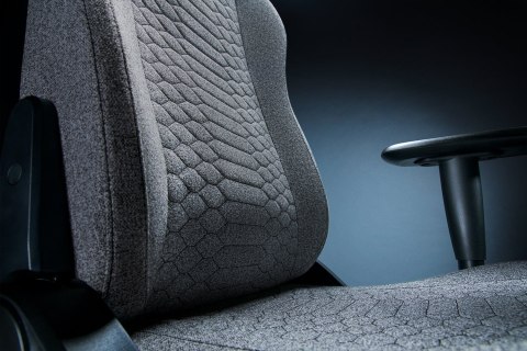 Wielowarstwowa tkanina Razer/stal Fotel do gier Iskur V2 X Jasnoszary