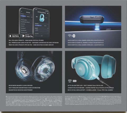 Słuchawki Steelseries Arctis Nova 3P Wireless for Playstation, Aqua