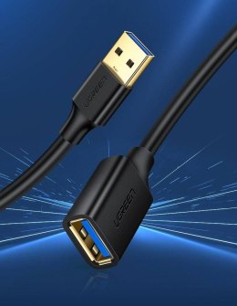 Ugreen kabel przedłużacz przejściówka USB 3.0 (żeński)-USB 3.0 (męski) 2m US129 (czarny)