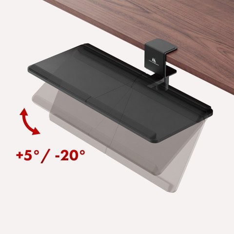 MACLEAN PODBIURKOWY UCHWYT NA KLAWIATURĘ, MAX. OBCIĄŻENIE 5KG, REG. W POZIOMIE I PIONIE, CZARNY MC-108 B