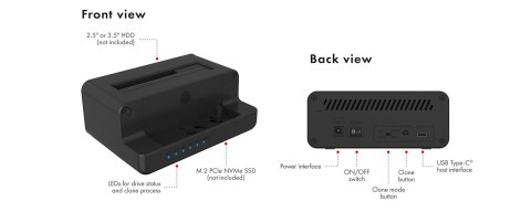 ICY BOX IB-2914MSCL-C31 USB 3.2 Gen 2 (3.1 Gen 2) Type-C Czarny