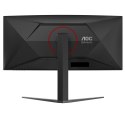 Monitor AOC CU34G4 34" Szybkie VA UWQHD 21:9 180 Hz 1 ms 3440 x 1440 pikseli 300 cd/m2 Ilość portów HDMI: 2 Czarny