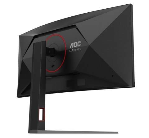 Monitor AOC CU34G4 34" Szybkie VA UWQHD 21:9 180 Hz 1 ms 3440 x 1440 pikseli 300 cd/m2 Ilość portów HDMI: 2 Czarny