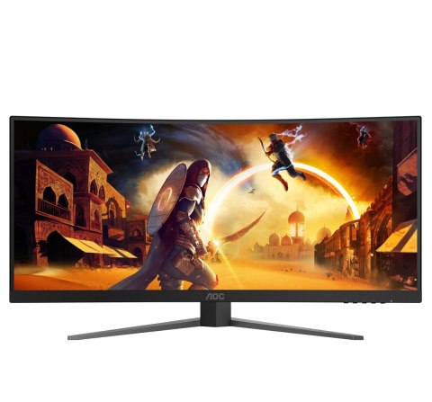 Monitor AOC CU34G4Z 34-calowy, Szybkie VA, WQHD 21:9, 240 Hz, 1 ms, 3440 x 1440 pikseli, 450 cd/m2, ilość portów HDMI: 2, kolor 