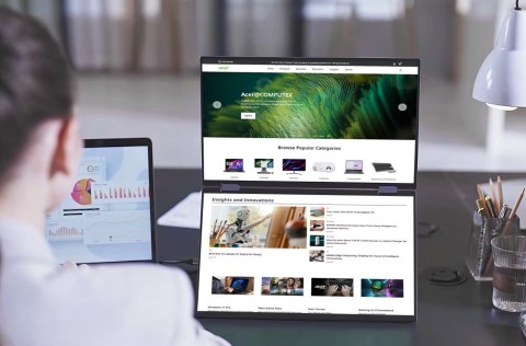 Projektor Acer PD163QBMIUUX Seria PD3 16" IPS Czarny 16:9 60 Hz 8 ms 2x1920 x 1080 pikseli 250 cd/m2 Ilość portów HDMI: 1