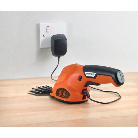 Black & Decker GSL200 akumulatorowe nożyce do trawy 8 cm Czarny, Pomarańczowy Lit 3,6 V