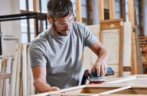 Bosch GEX 18V-125 Professional Losowa szlifierka oscylacyjna 10000 RPM 20000 OPM Czarny, Niebieski, Szary, Czerwony