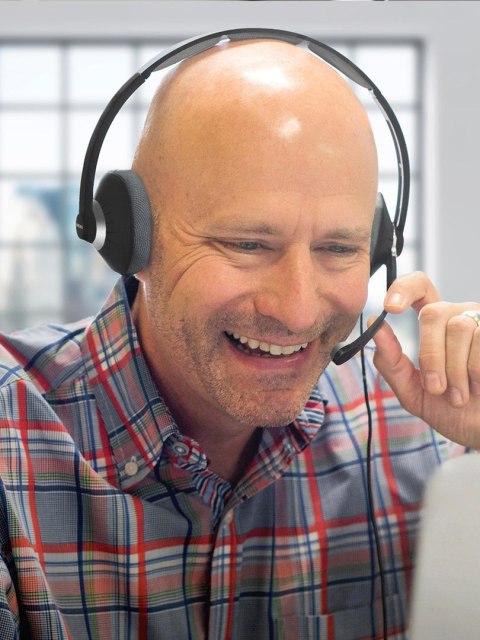 Koss USB Communication Headsets CS300 Przewodowy mikrofon nauszny z redukcją szumów Czarny