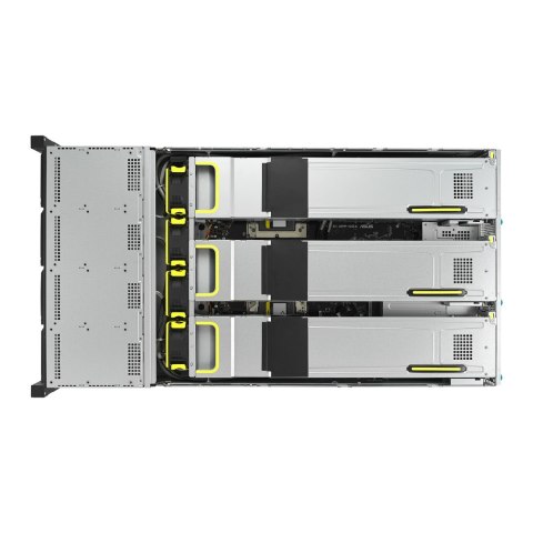 Platforma Asus Rack (2U) RS720A-E12-RS24U AMD Epyc 9004 (24x NVMe, 2xM.2, 3xGPU, 2x10Gbe, IPMI, 1+1 2600W)