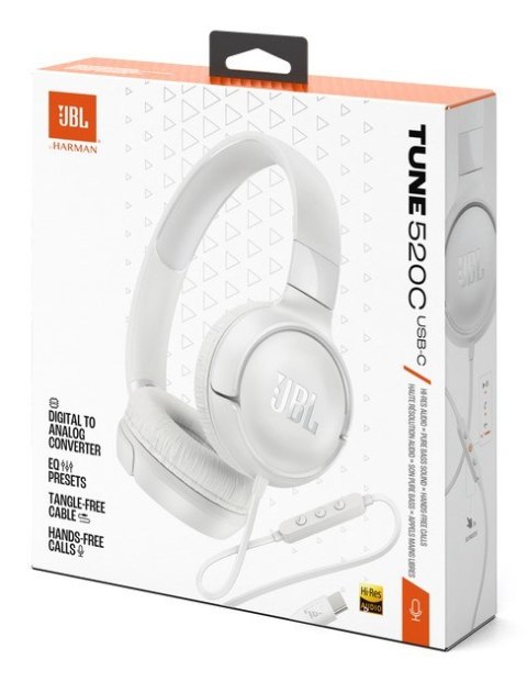 Słuchawki nauszne JBL Tune520C USB-C White