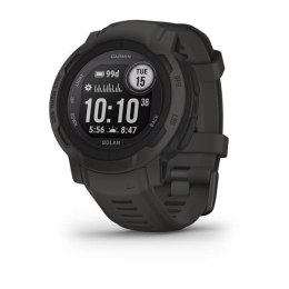 Zegarek sportowy Garmin Instinct 2 Solar Graphite 45mm Grafitowy