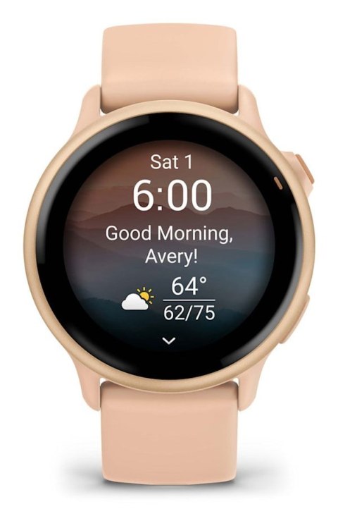 Zegarek sportowy Garmin Vivoactive 6 AMOLED 42mm Metallic Pink Dawn/Różowy