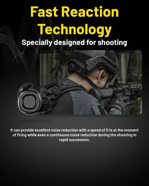 Słuchawki aktywne NE20 z redukcją szumów czarne