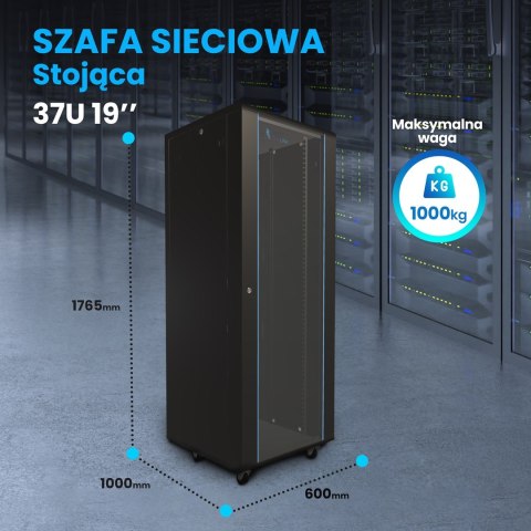 Extralink EXTRALINK SZAFA RACK STOJĄCA 37U 600X1000 CZARNA