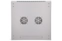 Extralink Szafa rack 12U 600x600 ASP Szara montowana na ścianie, drzwi blaszane pełne