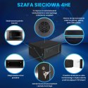 Extralink Szafa rack 4U 600x450 Czarna montowana na ścianie