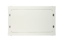 Extralink Szafa rack 6U 600x450 ASP Szara montowana na ścianie, drzwi blaszane pełne