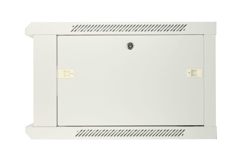 Extralink Szafa rack 6U 600x450 ASP Szara montowana na ścianie, drzwi blaszane pełne