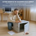 Extralink Szafa rack 6U 600x450 ASP Szara montowana na ścianie, drzwi blaszane pełne