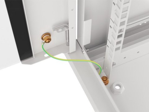 Szafa instalacyjna Rack wisząca 19" 9U 600x450 szara drzwi metalowe LANBERG (Flat Pack)