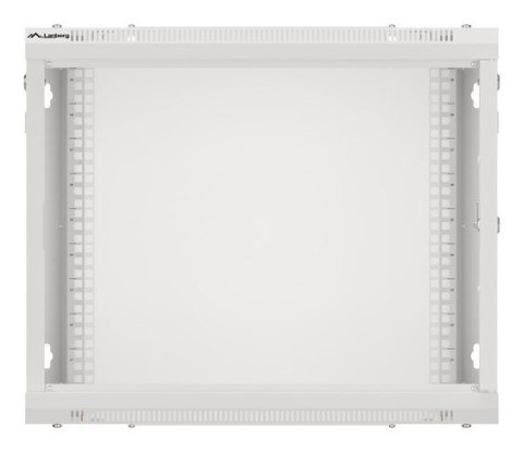 Szafa instalacyjna Rack wisząca 19" 9U 600x450 szara drzwi metalowe LANBERG (Flat Pack)