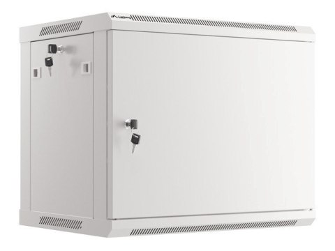 Szafa instalacyjna Rack wisząca 19" 9U 600x450 szara drzwi metalowe LANBERG (Flat Pack)