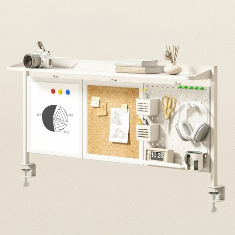 ERGO OFFICE PRZEGRODA BIURKOWA / ORGANIZER, MAX. OBCIĄŻENIE 10KG, BIAŁA I KORKOWA TABLICA, SZEROKOŚĆ 1250MM, BIAŁA ER-300 W