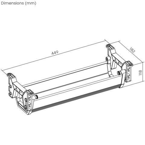 MACLEAN ORGANIZER PODBIURKOWY NA KABLE/ PRZEDŁUŻACZ MACLEAN, MAX. OBCIĄŻENIE 5KG, CARNY MC-106 B