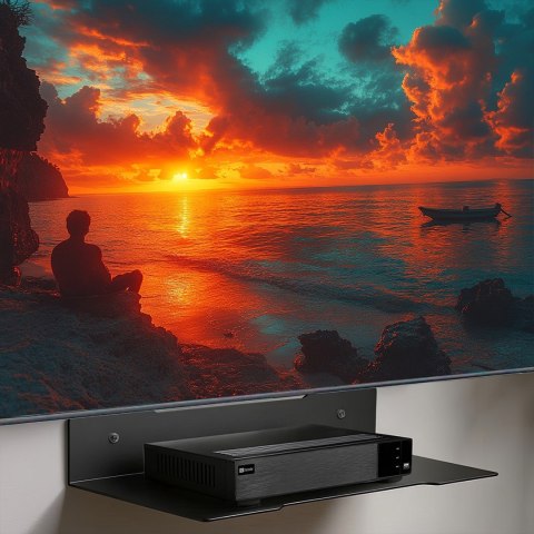 MACLEAN PÓŁKA ŚCIENNA POD DEKODER, POJEDYNCZA, MAX. 5KG, STALOWA, MC-122